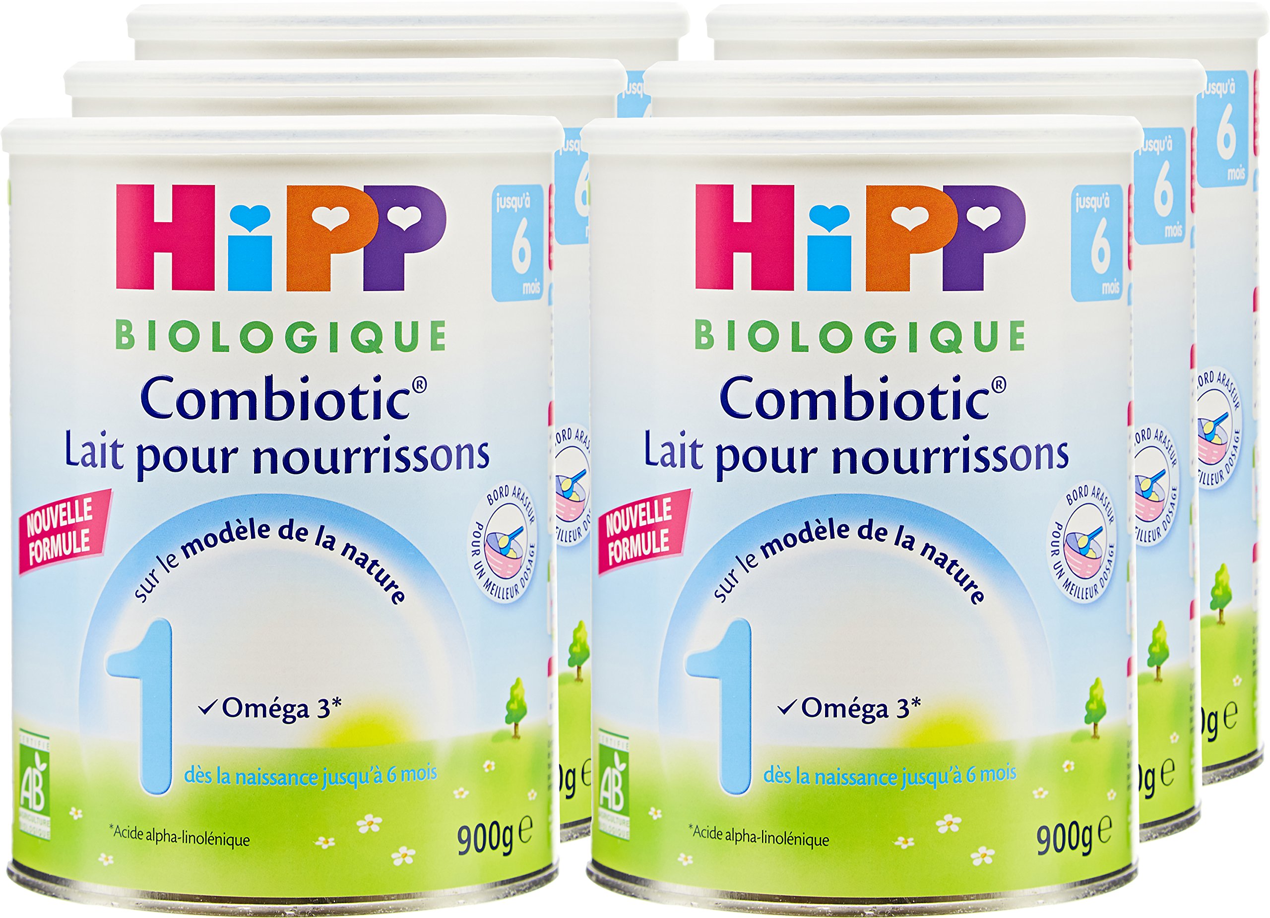 HiPP Biologique 1 Combiotic lait 1er âge 0-6 mois 6x900g bio