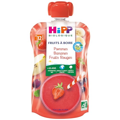 HiPP Fruits Pomme Banane Fruits Rouges gourde 6x120ml