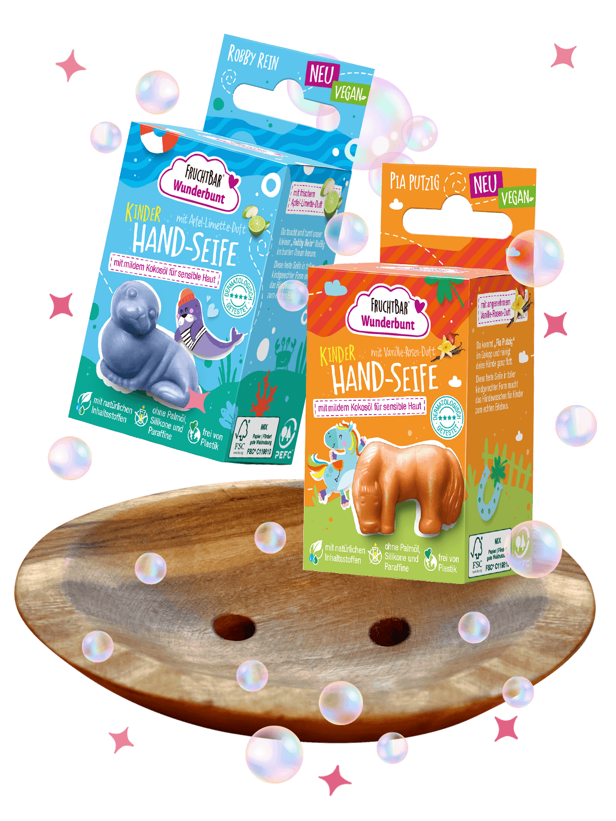 FruchtBar Geschenke coffret bain Tierischer Waschspass 3 ans