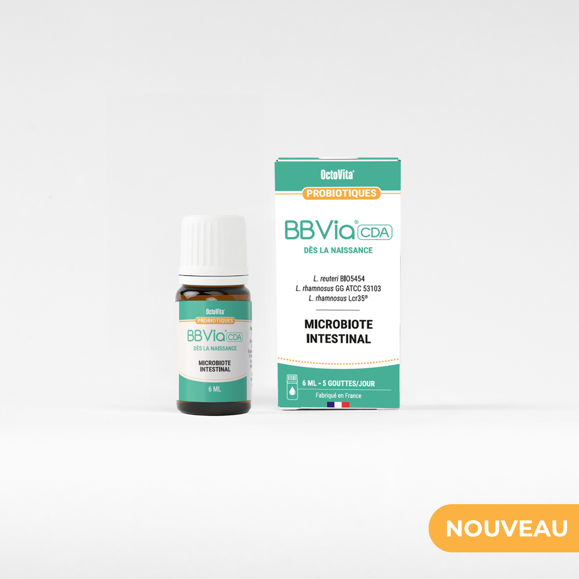 PediAct OctoVita BBVia Gouttes probiotique bébé 3 souches