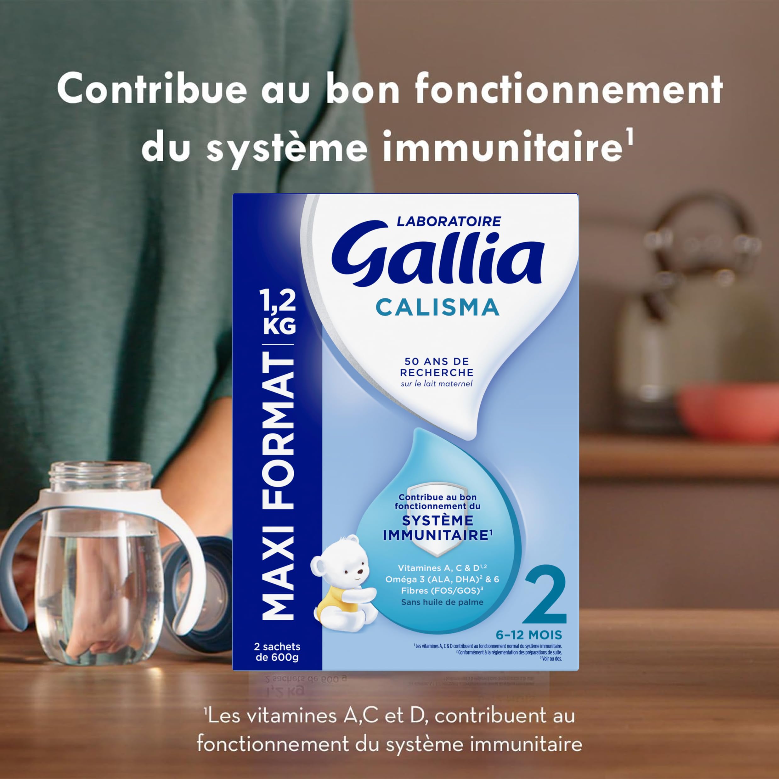Gallia Calisma 2 lait poudre 6-12 mois 3x1,2kg vitamines