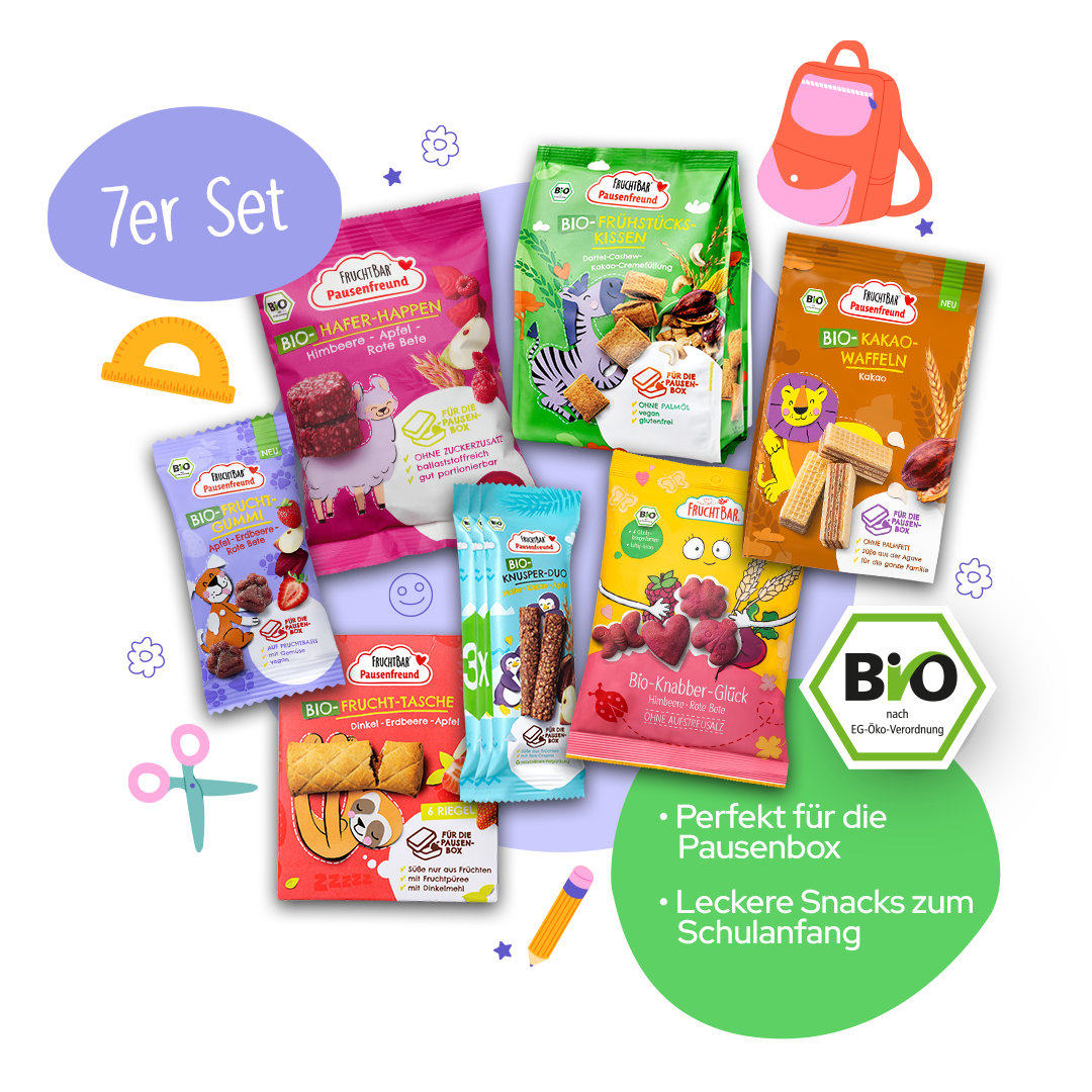 FruchtBar Geschenke Back to School Coffret Goûter Bio 3 ans