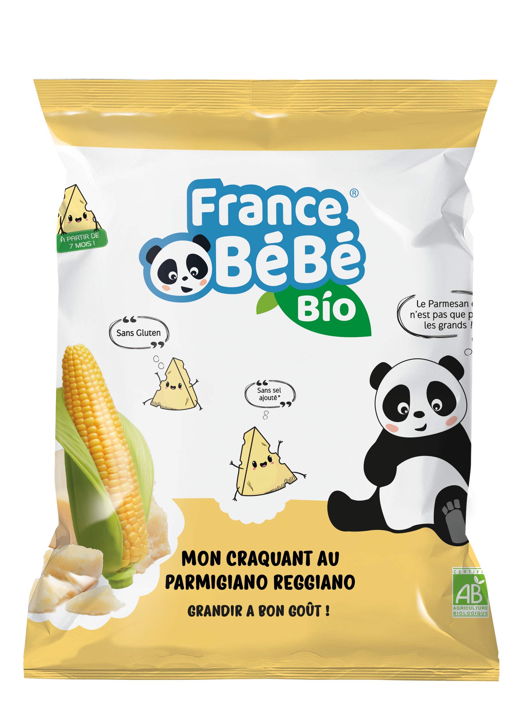 France Bébé Maïs Soufflé Parmesan Stick Bio 8 x 20 g