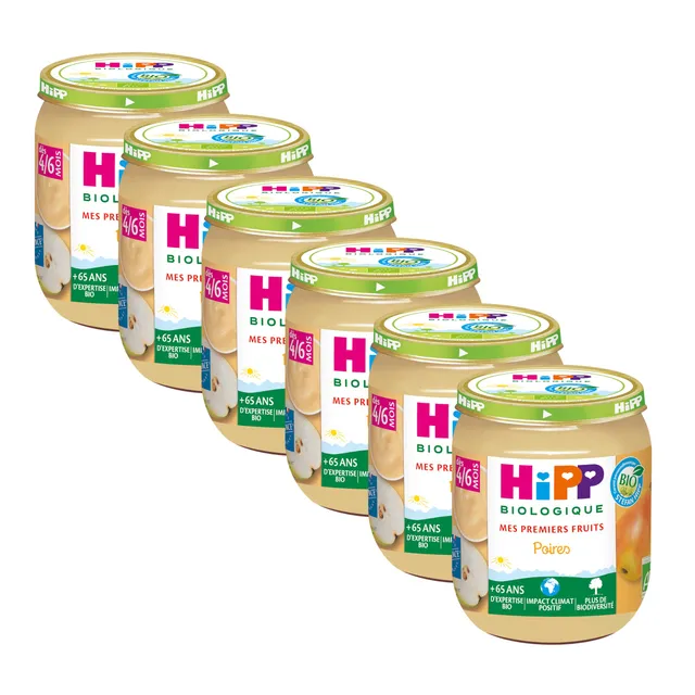 HiPP Mes 1ers Poires pot bébé 6x125g poire