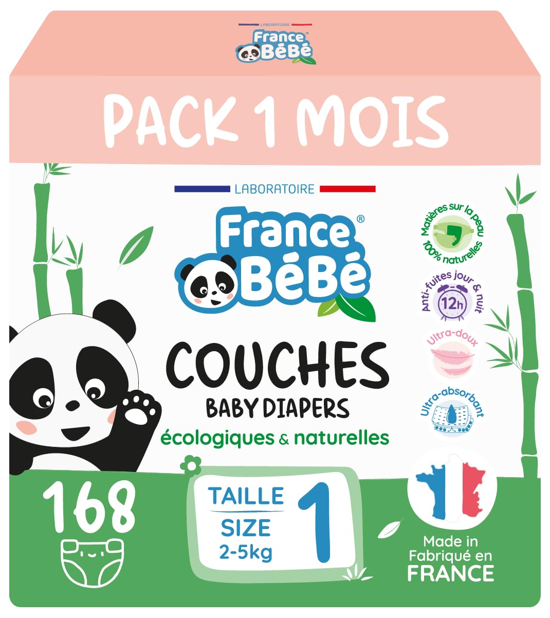 France Bébé Couches écologiques taille 3 couches 4-9 kg lot 162