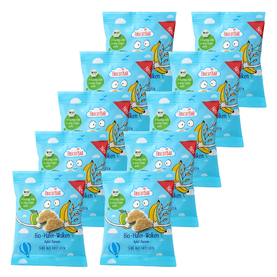 FruchtBar Bio Riegel barre avoine pomme banane 3 ans pièce