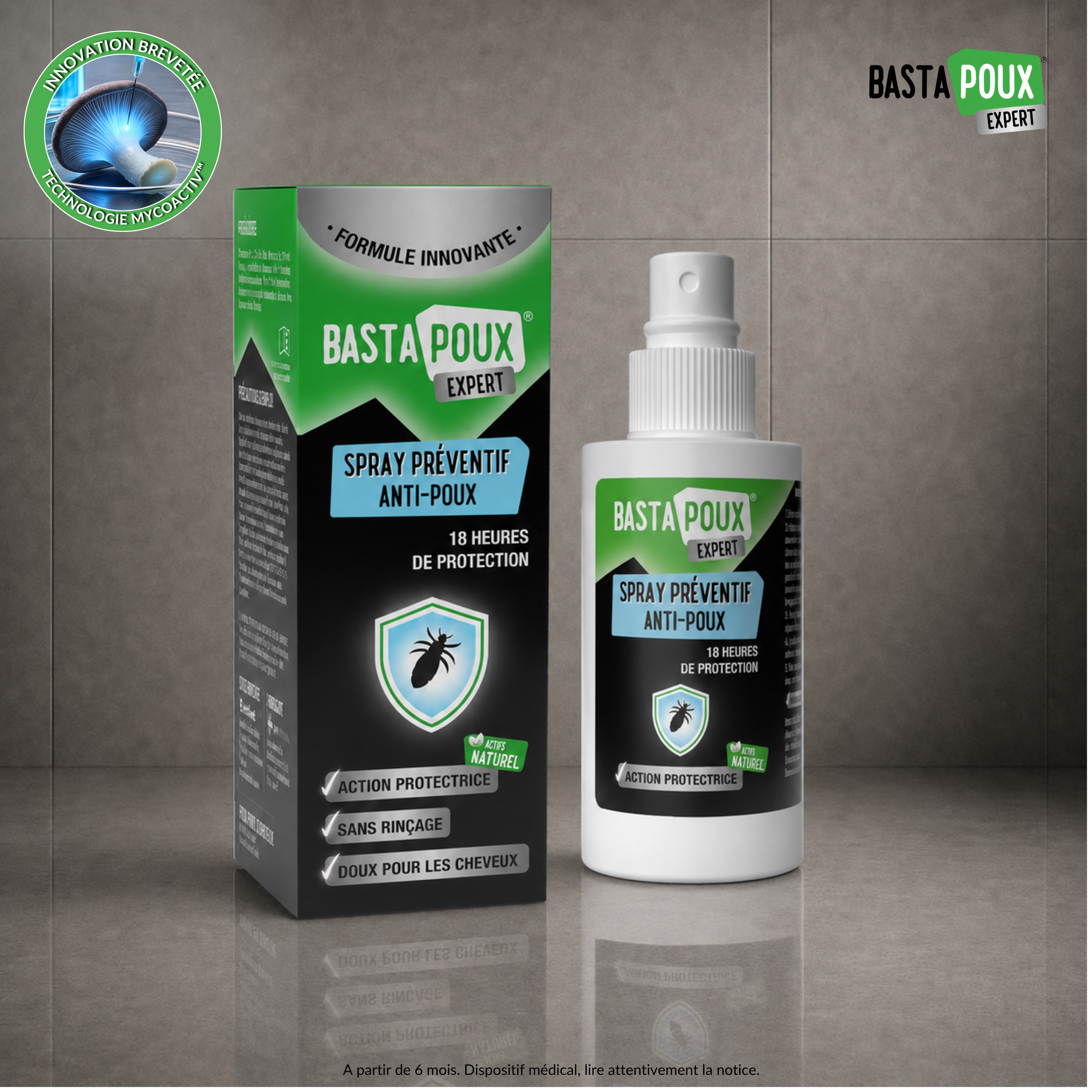 PediAct BastaPoux Expert Spray Préventif 125ml anti-poux