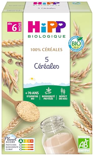 HiPP Céréales 5 céréales bio bébé 6 mois 6x250g