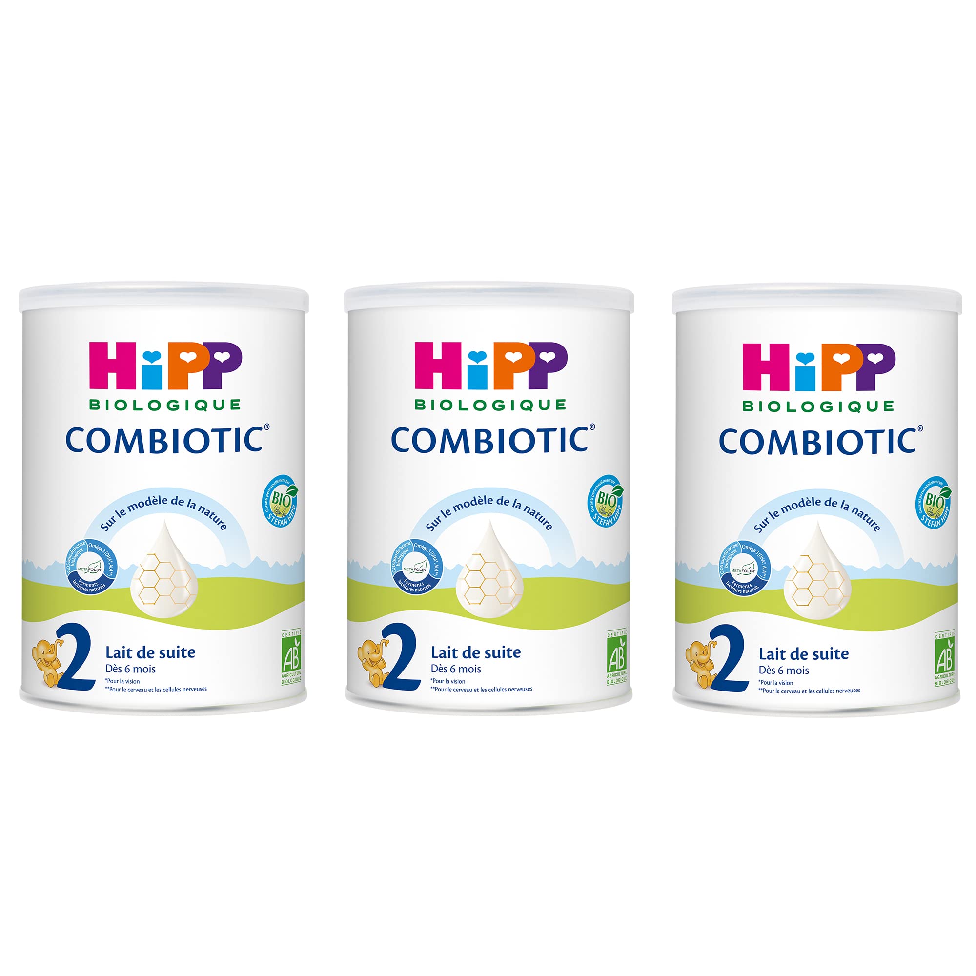 HiPP Combiotic Lait 2 lait de suite 6 mois+ 3x800g bio