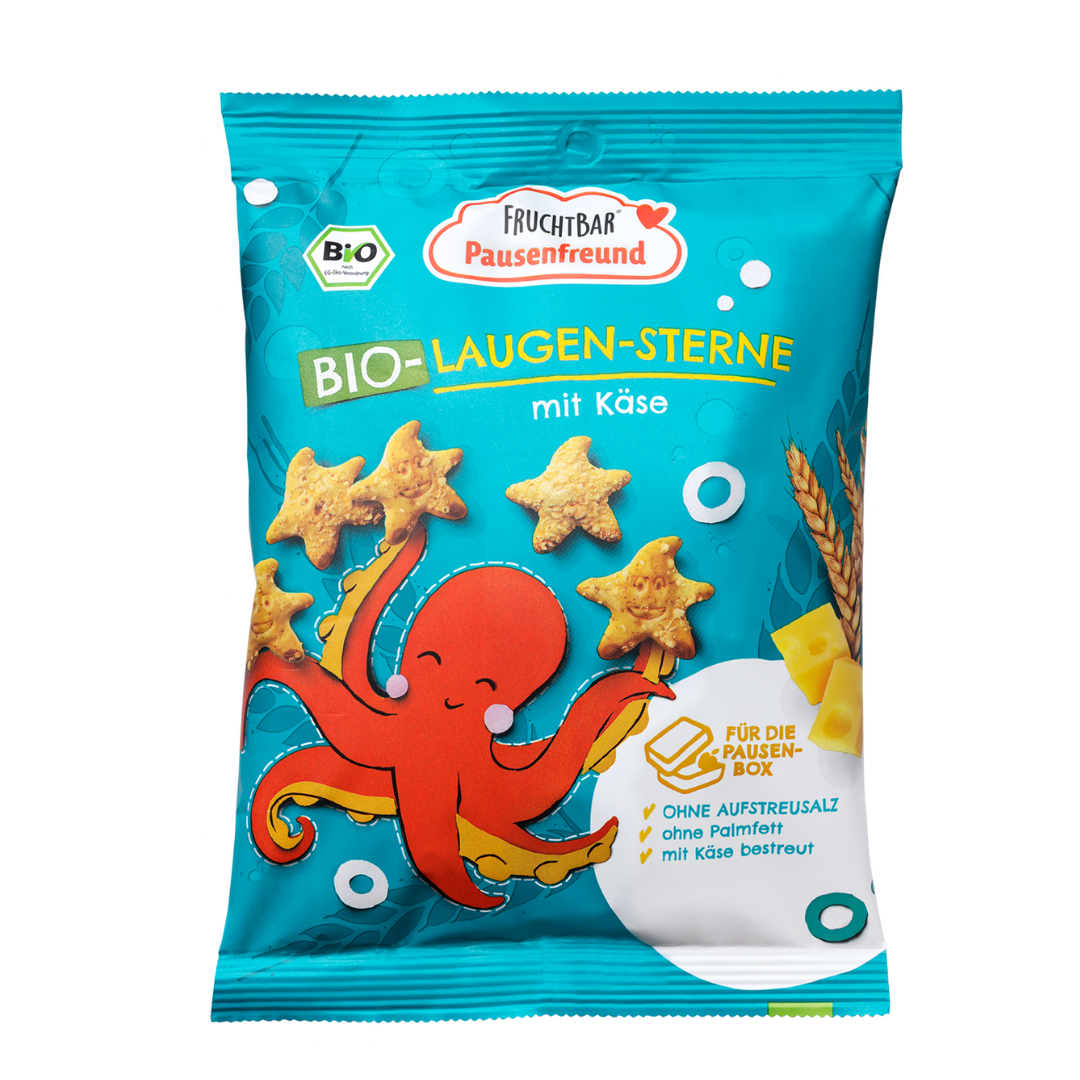 FruchtBar Bio Snacks Laugen Sterne snack bio au fromage dès 3 ans