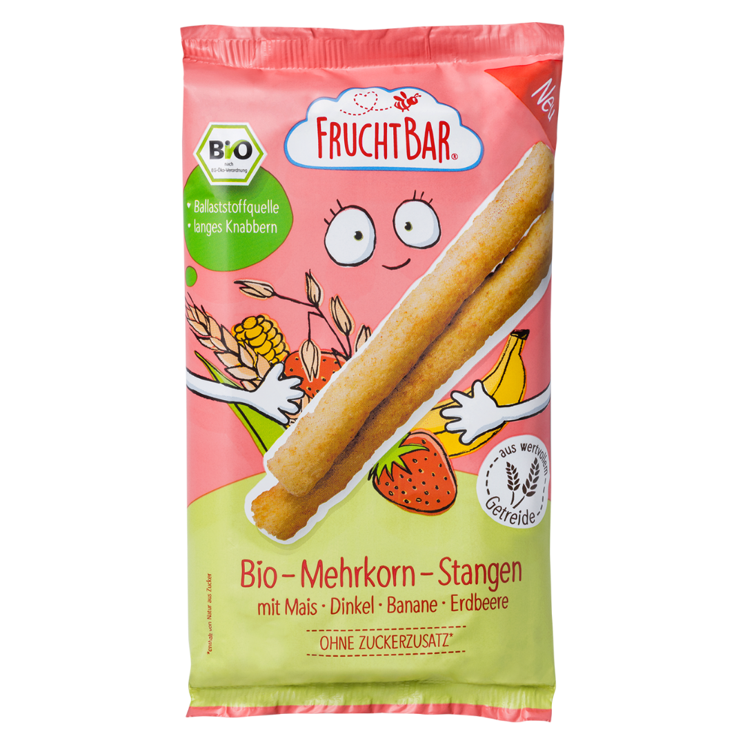FruchtBar Bio Snacks Bâtons Multicéréales Banane à l’unité