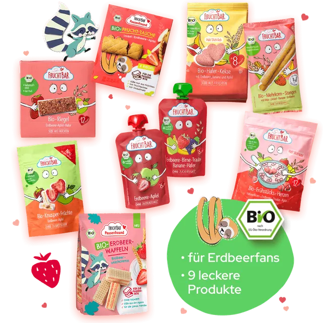 FruchtBar Geschenke snacks fraise bio dès 3 ans