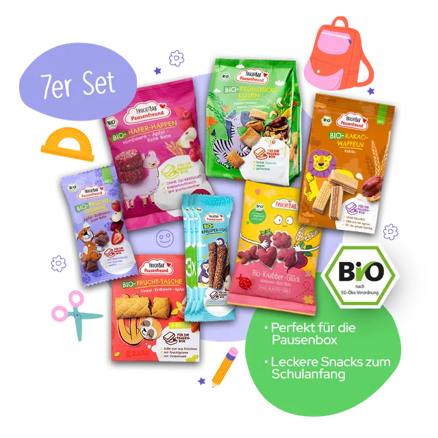 FruchtBar Geschenke Back to School Coffret Goûter Bio 3 ans