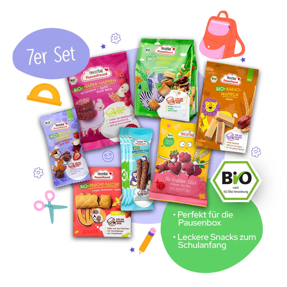 FruchtBar Geschenke Back to School Coffret Goûter Bio 3 ans