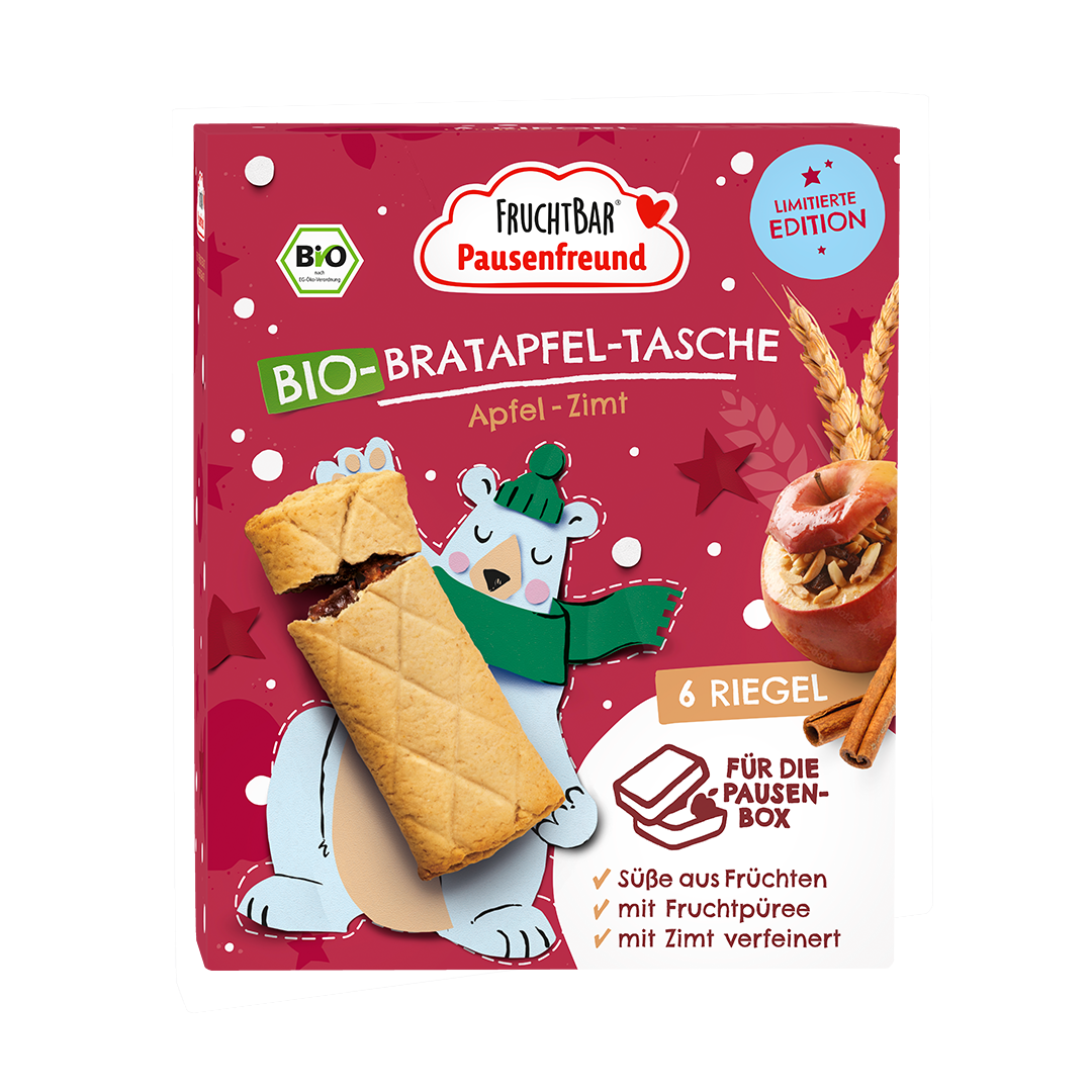 FruchtBar Bio Snacks Bratapfel snack pomme cannelle à l'unité