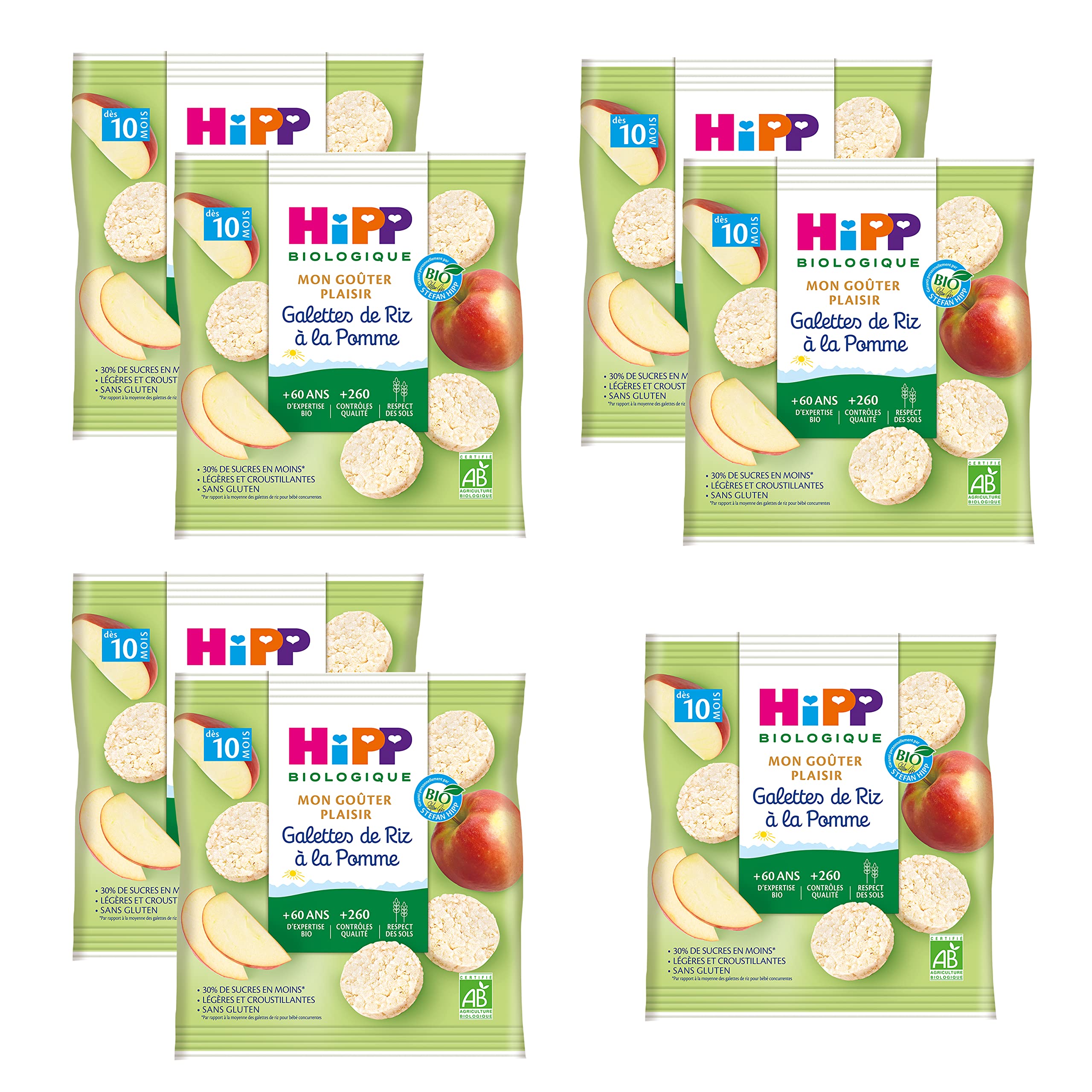 HiPP Goûters Galettes de Riz Myrtille En-cas 7x30g