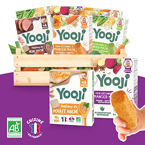 Yooji Bâtonnets repas bio légumes protéines manger-main 30 repas