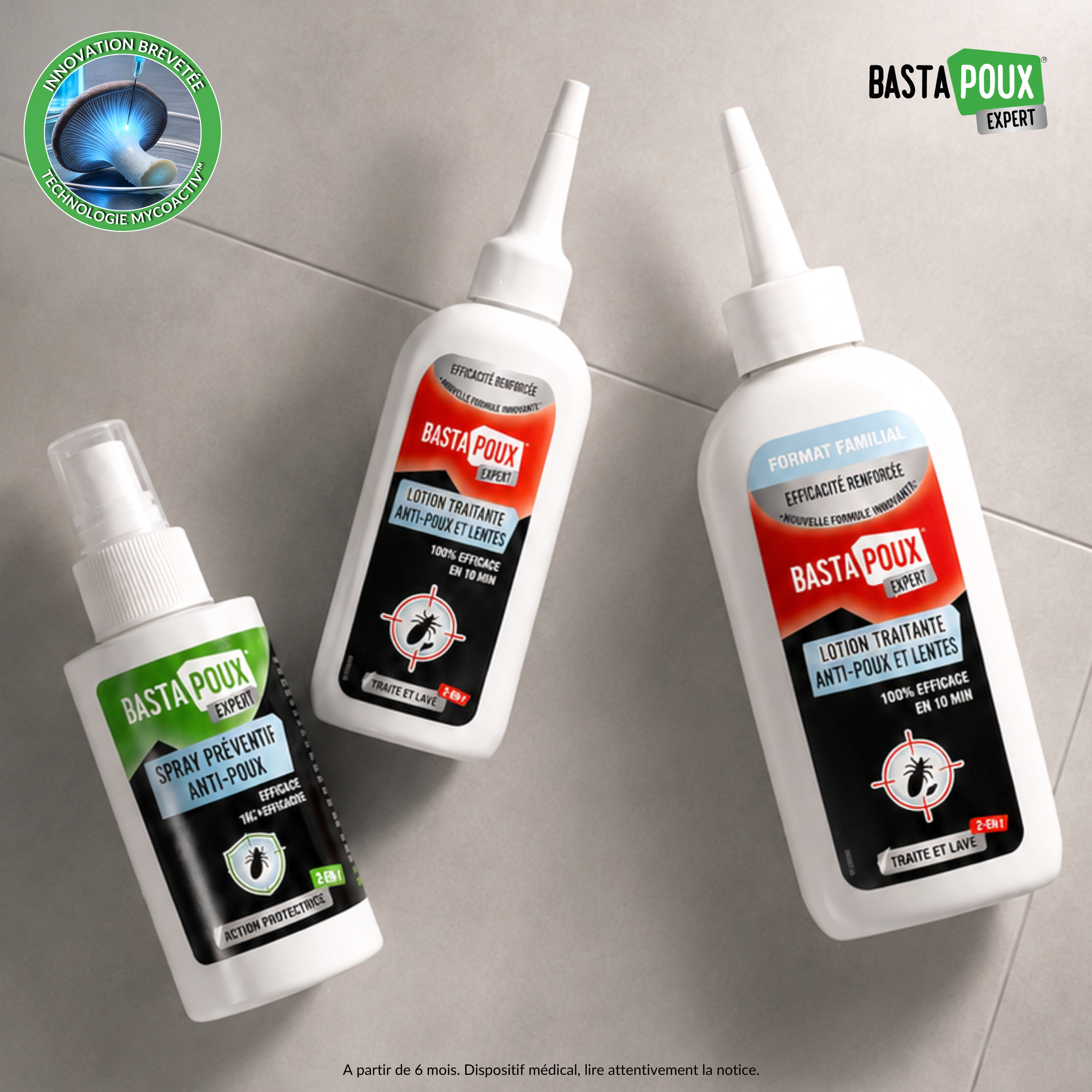 PediAct BastaPoux Expert Spray Préventif 125ml anti-poux