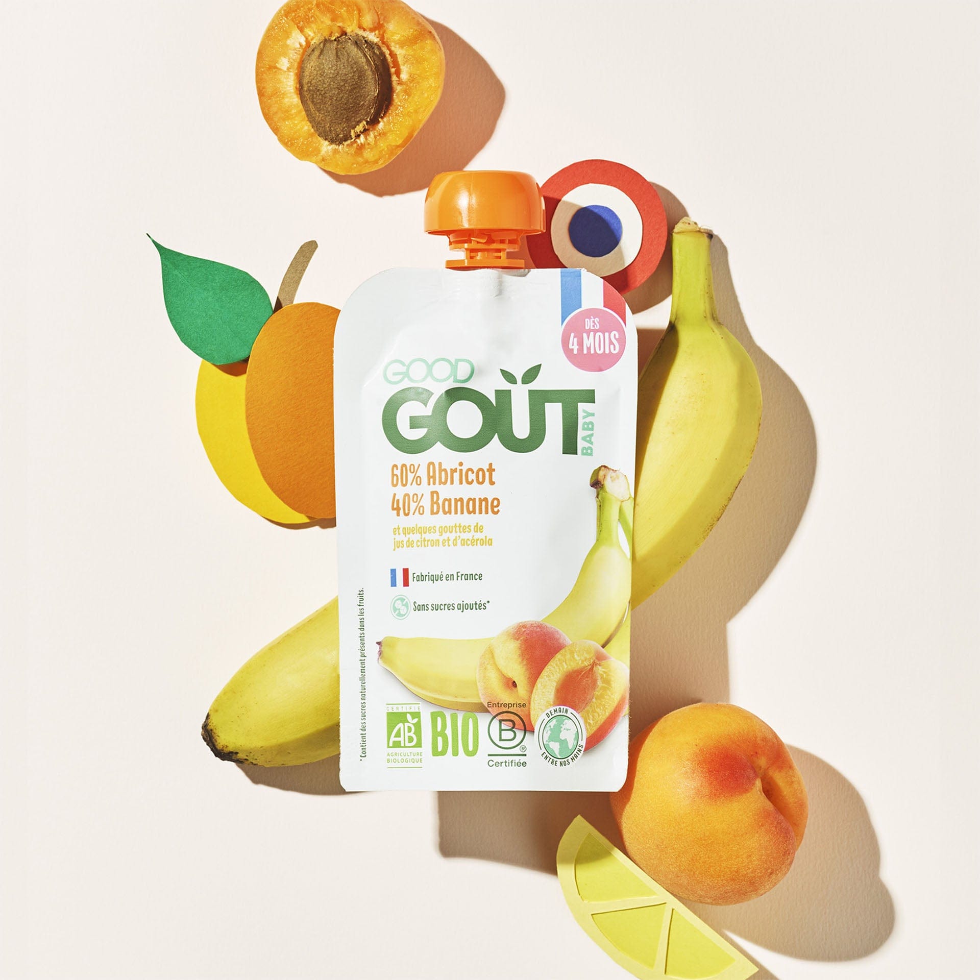 Biostime Les Good Plans Chef de la Tribu gourde fruits bio 3x120g
