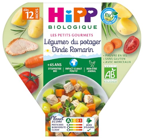 HiPP Petits Gourmets Légumes Dinde Assiette 230 g Bio