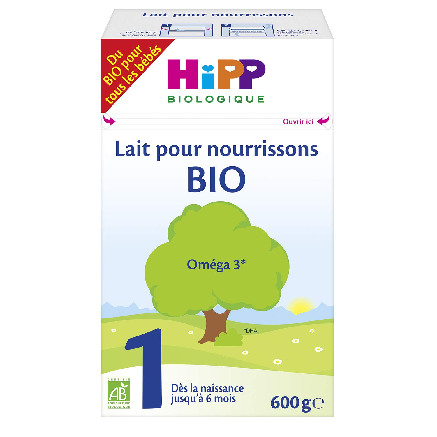 HiPP Lait 1 Bio Nourrisson 0-6 Mois Lait Bébé 4x600g