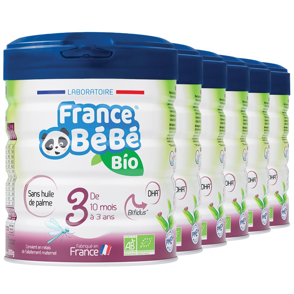 France Bébé Laits en poudre croissance 3ème âge bio 6x800g