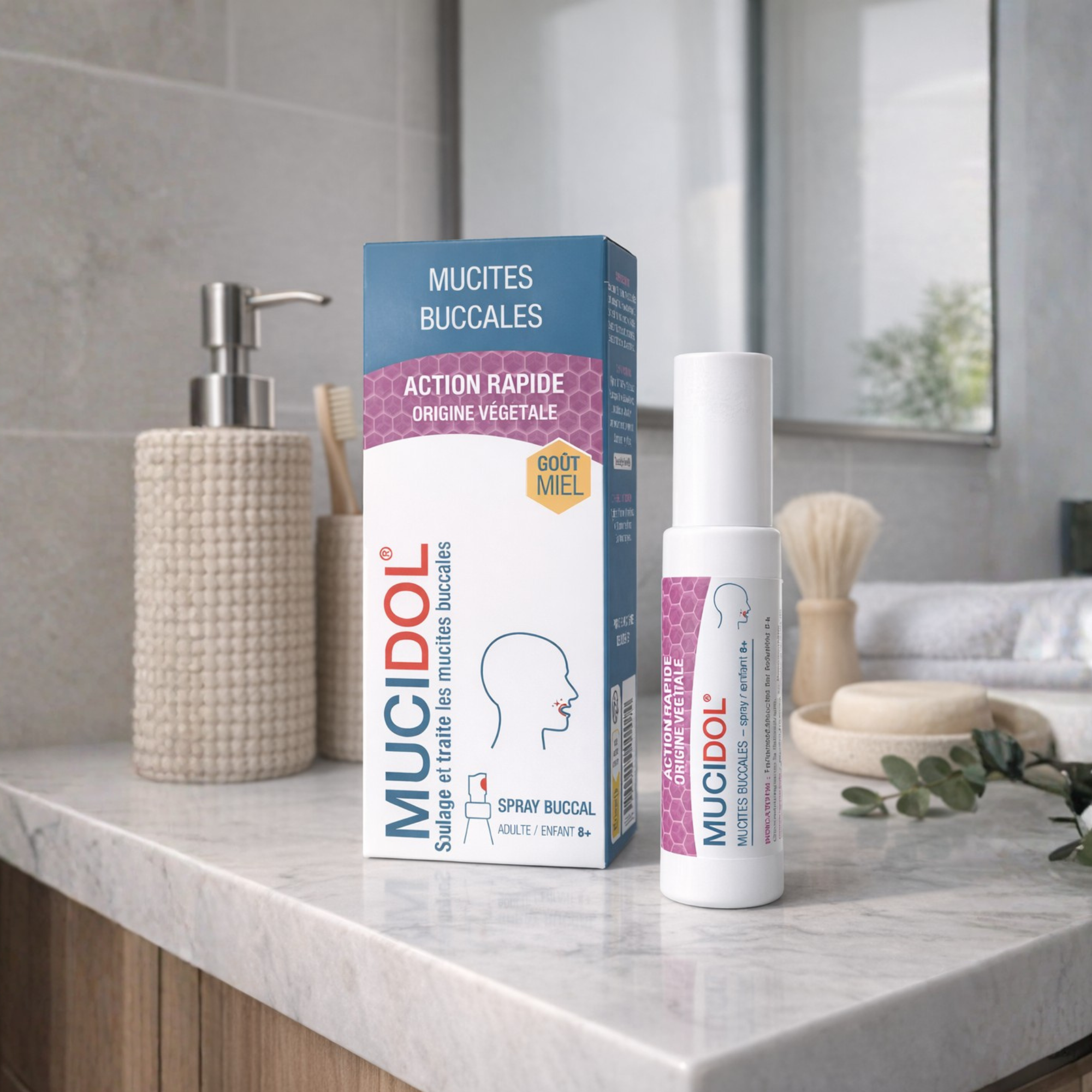 PediAct Mucidol spray 20 mL mucites dès 8 ans et adulte