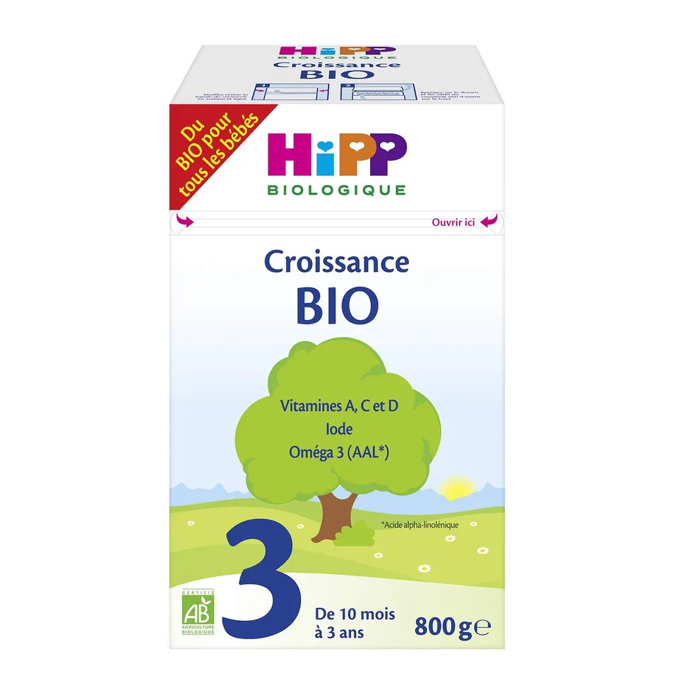HiPP Lait 3 Croissance Bio Dès 10 Mois 4 x 800 g