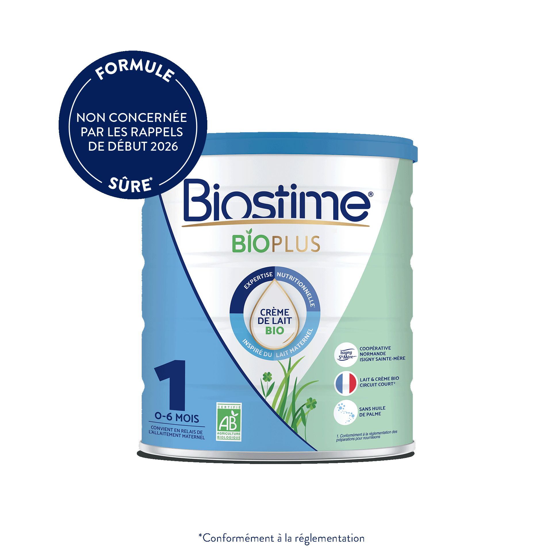 Biostime Bio Plus Lait 1er Âge bio 1 boîte sans huile de palme