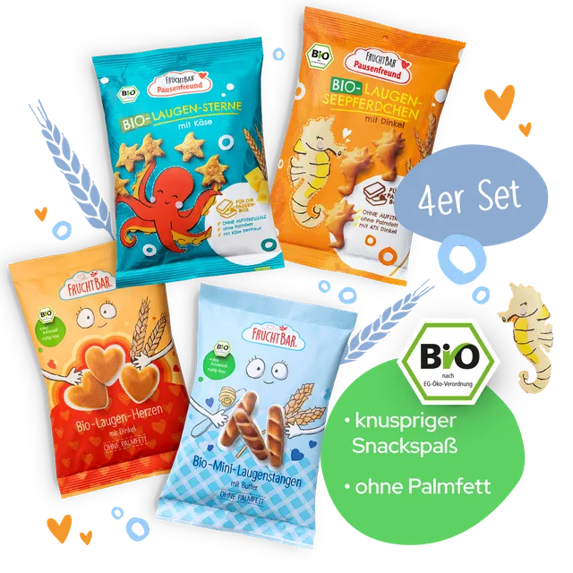 FruchtBar Bio Snacks Laugen Set snack salé dès 3 ans