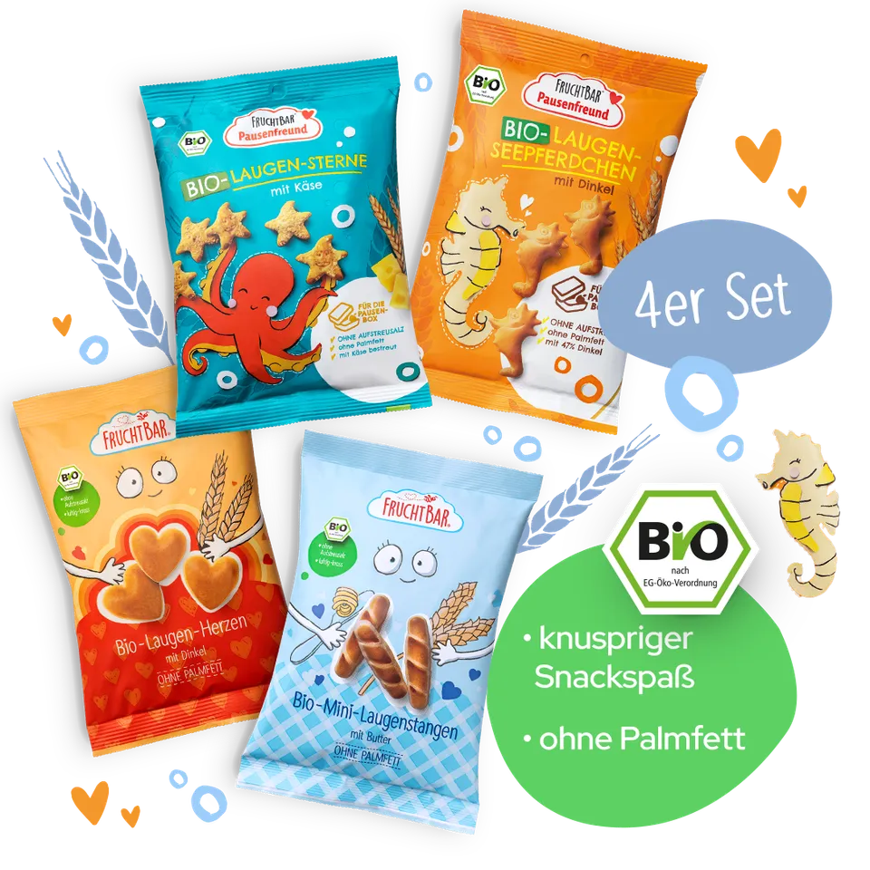 FruchtBar Bio Snacks Laugen Set snack salé dès 3 ans