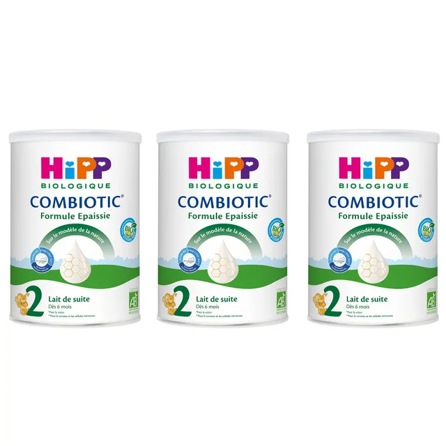 HiPP Laits de Suite Combiotic Lait 2 Épaissi 800g Lot de 3