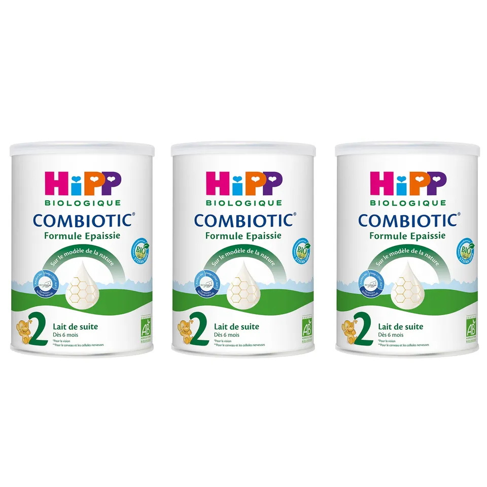 HiPP Laits de Suite Combiotic Lait 2 Épaissi 800g Lot de 3