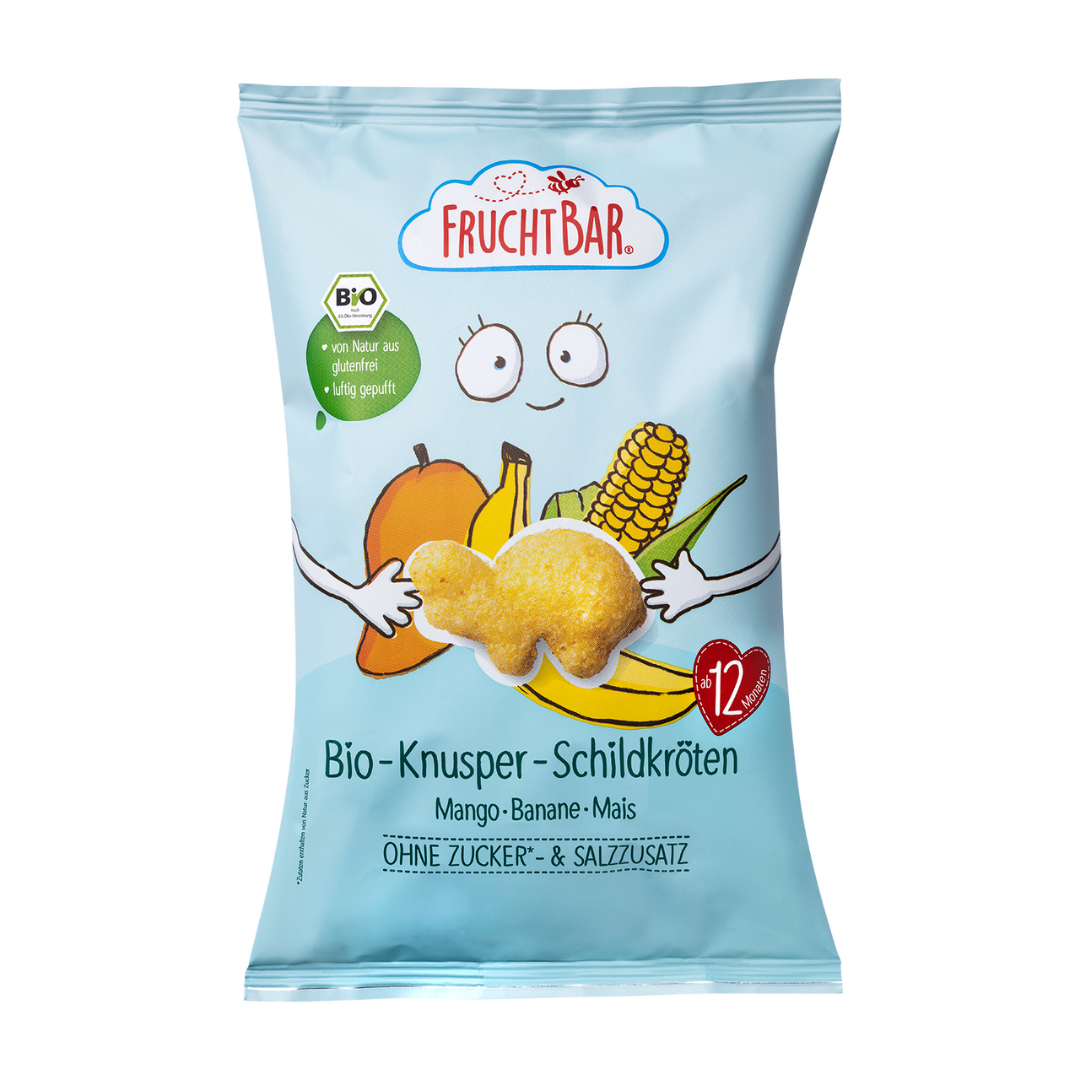 FruchtBar Bio Snacks Knusper Schildkröten snack bébé banane pièce