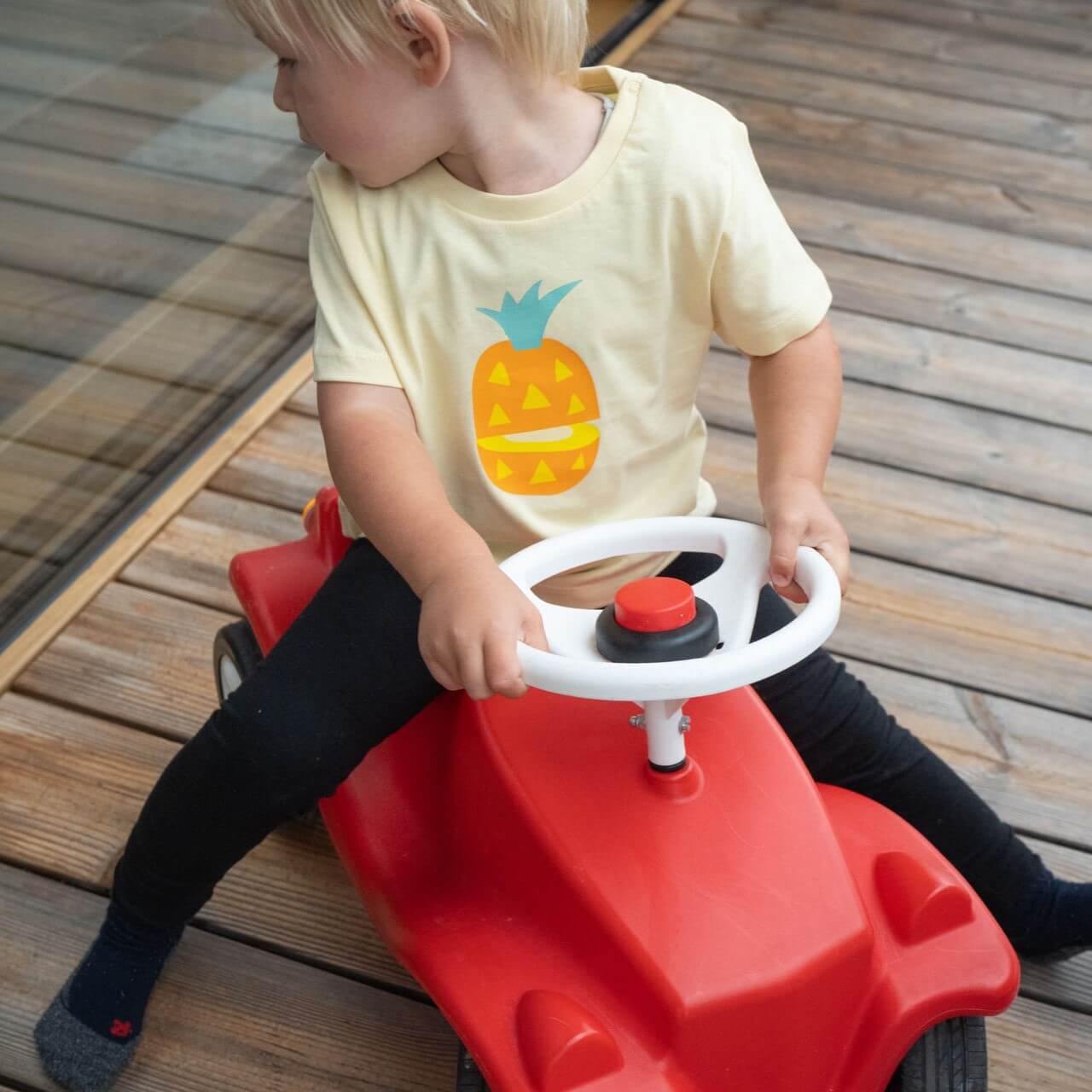 FruchtBar t-shirt enfant jaune coton bio 80-86