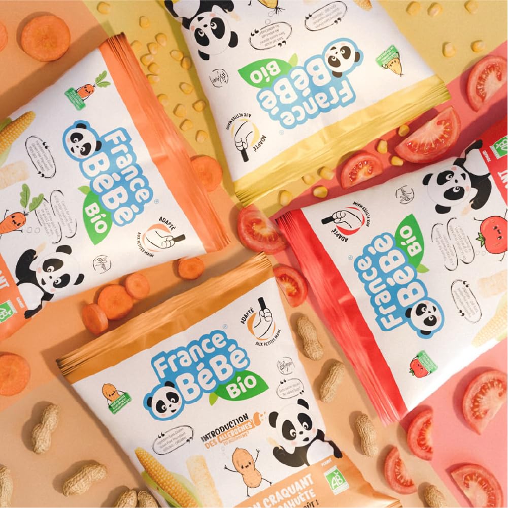 France Bébé Maïs Soufflé Tomate Biscuit Bébé Bio 8x20g