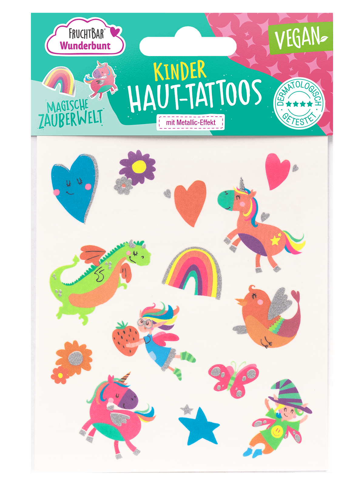 FruchtBar Geschenke Wunderbunt Set coffret tatouages et vernis dès 3 ans