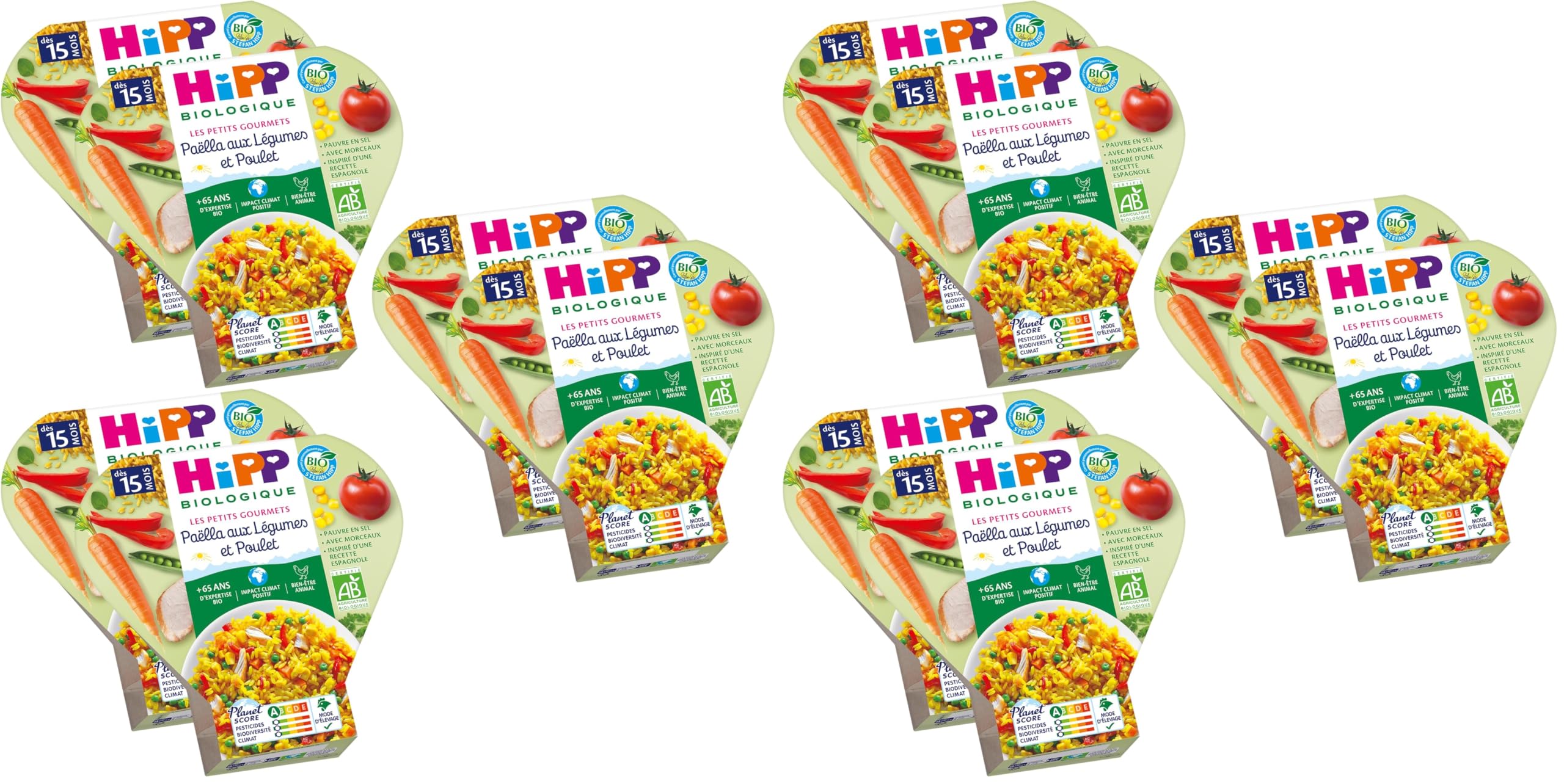 HiPP Les Petits Gourmets Spaghetti Bolognaise Plat 6x230g Bio