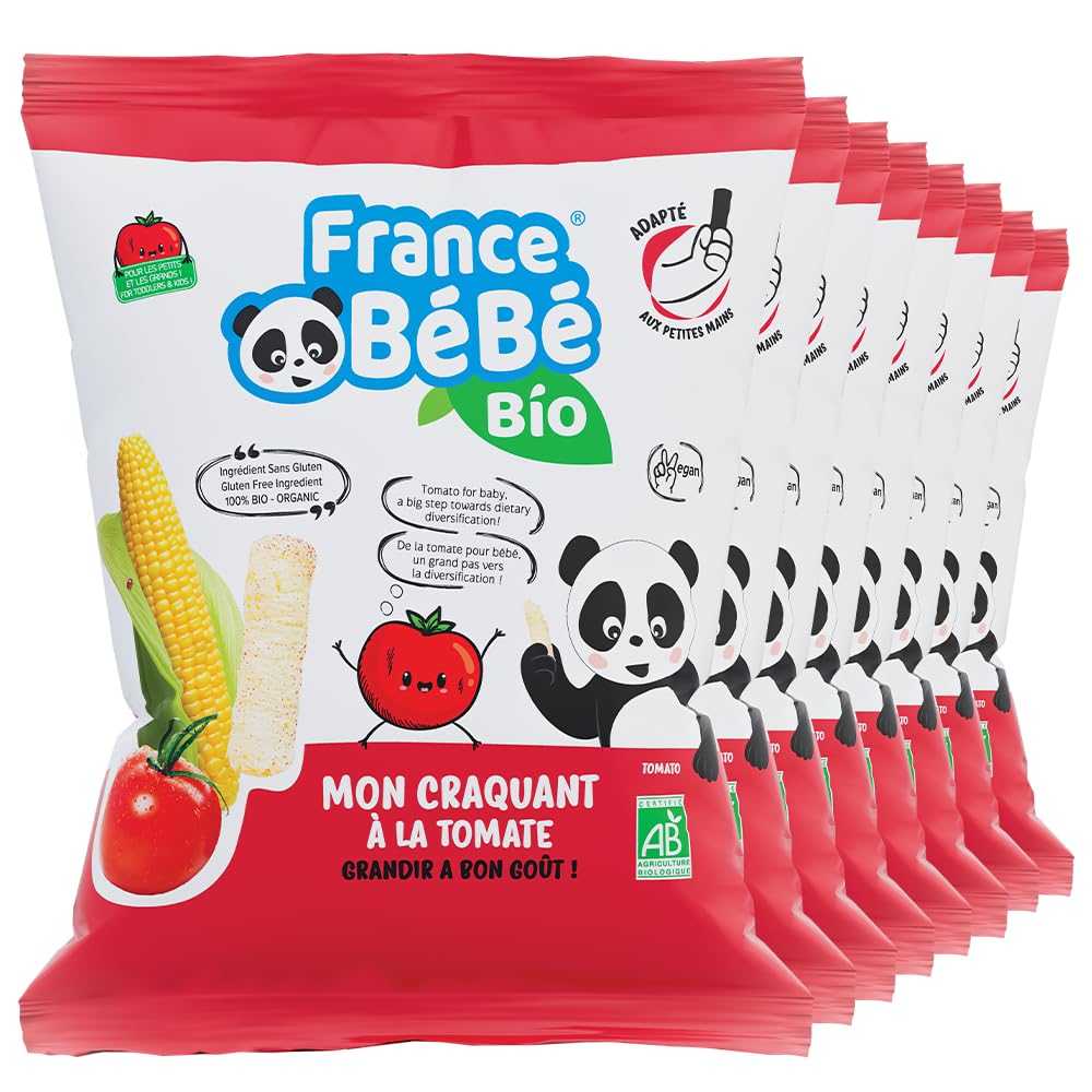 France Bébé Maïs Soufflé Tomate Biscuit Bébé Bio 8x20g