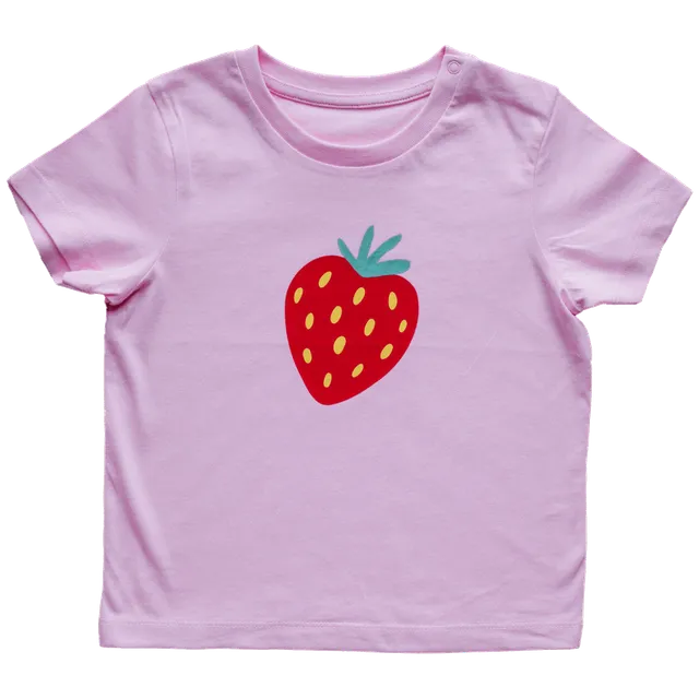 FruchtBar Cadeaux T-shirt enfant rose coton bio 80-86