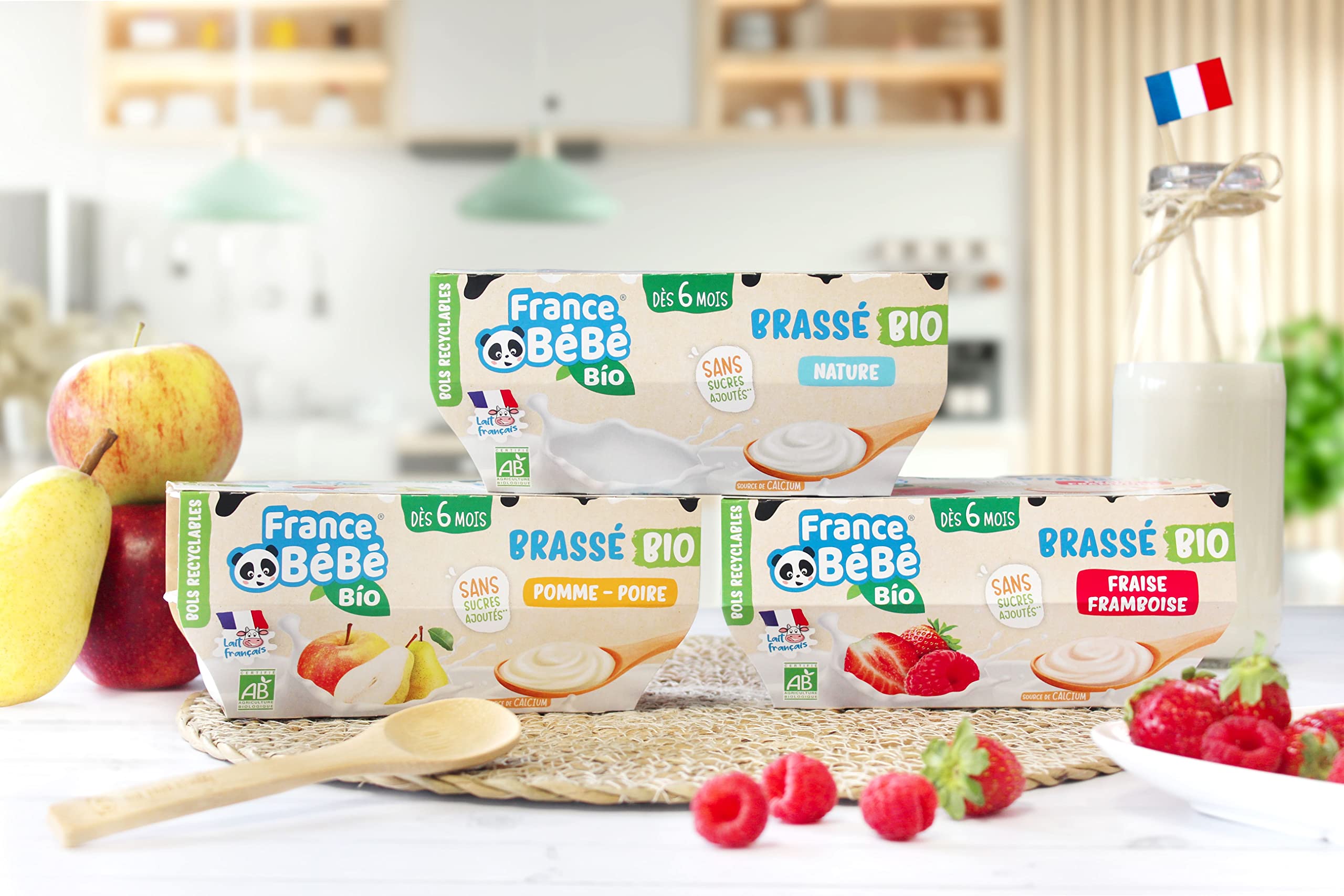 France Bébé Brassés Bio Brassé Bébé 6x4x100g Dès 6 Mois