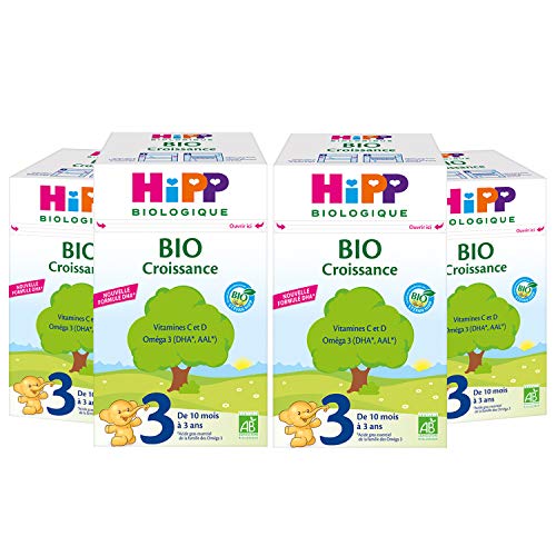 HiPP Laits Croissance Lait 3 Bio 700g lot de 4 dès 10 mois