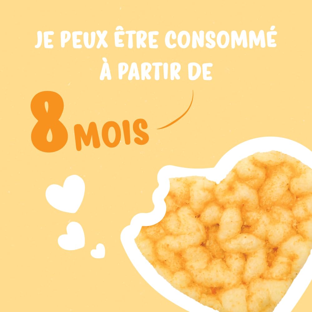 France Bébé Petit coeur maïs biscuit bébé 8x30g mangue