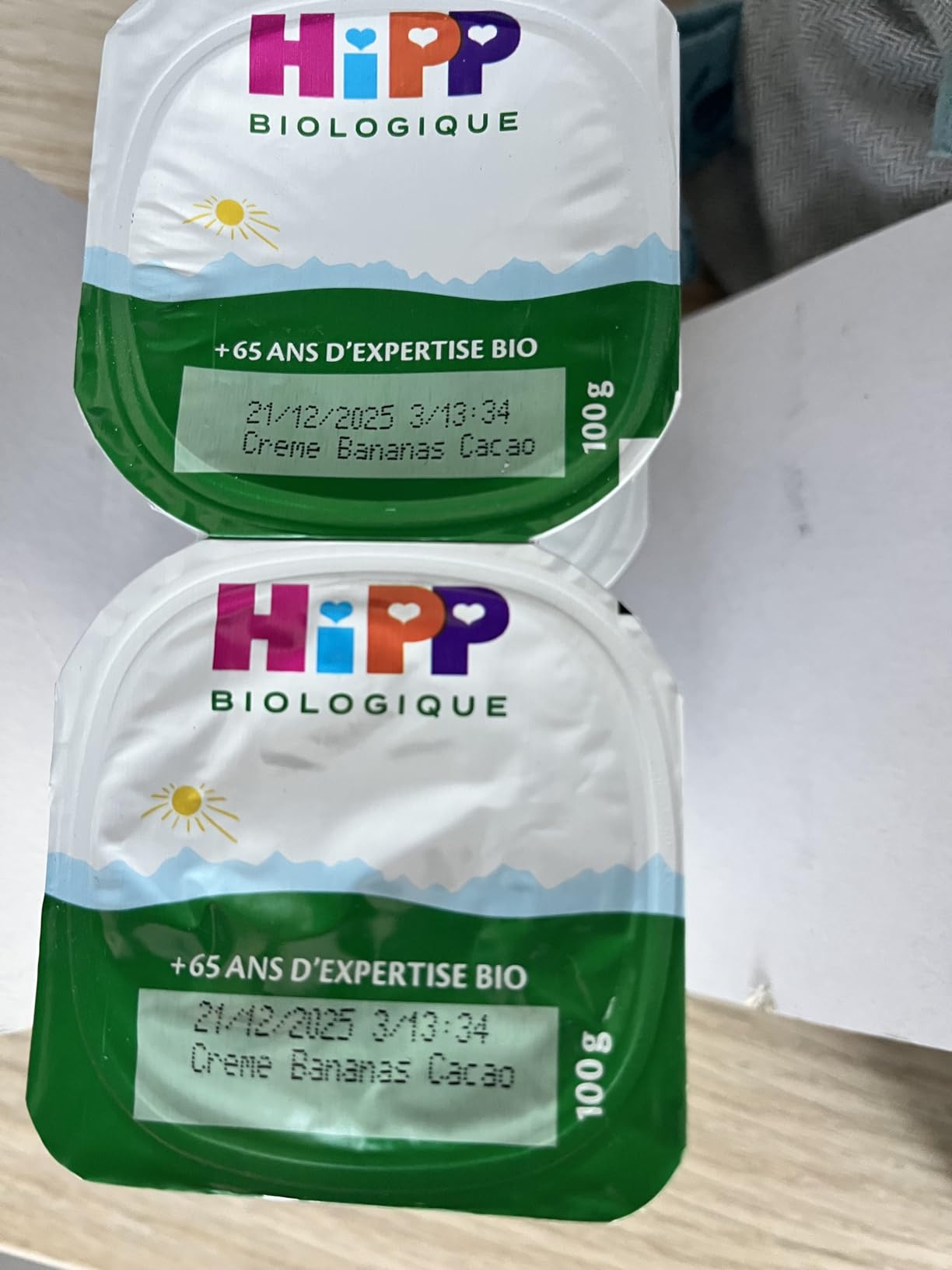 HiPP Fruits en coupelles banane cacao coco dessert 4x100g