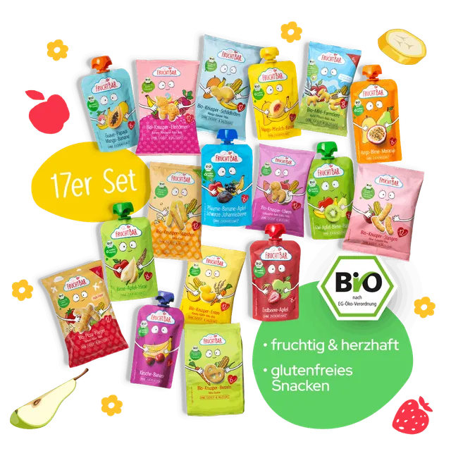 FruchtBar Geschenke coffret favoris sans gluten 12 mois