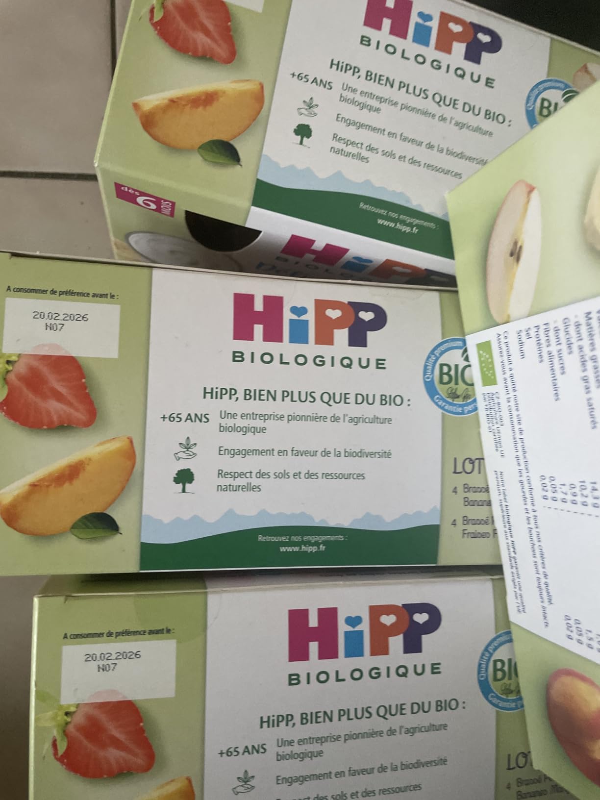 HiPP Délices de Lait Brassés Gourde Bébé 8x90g 2 parfums