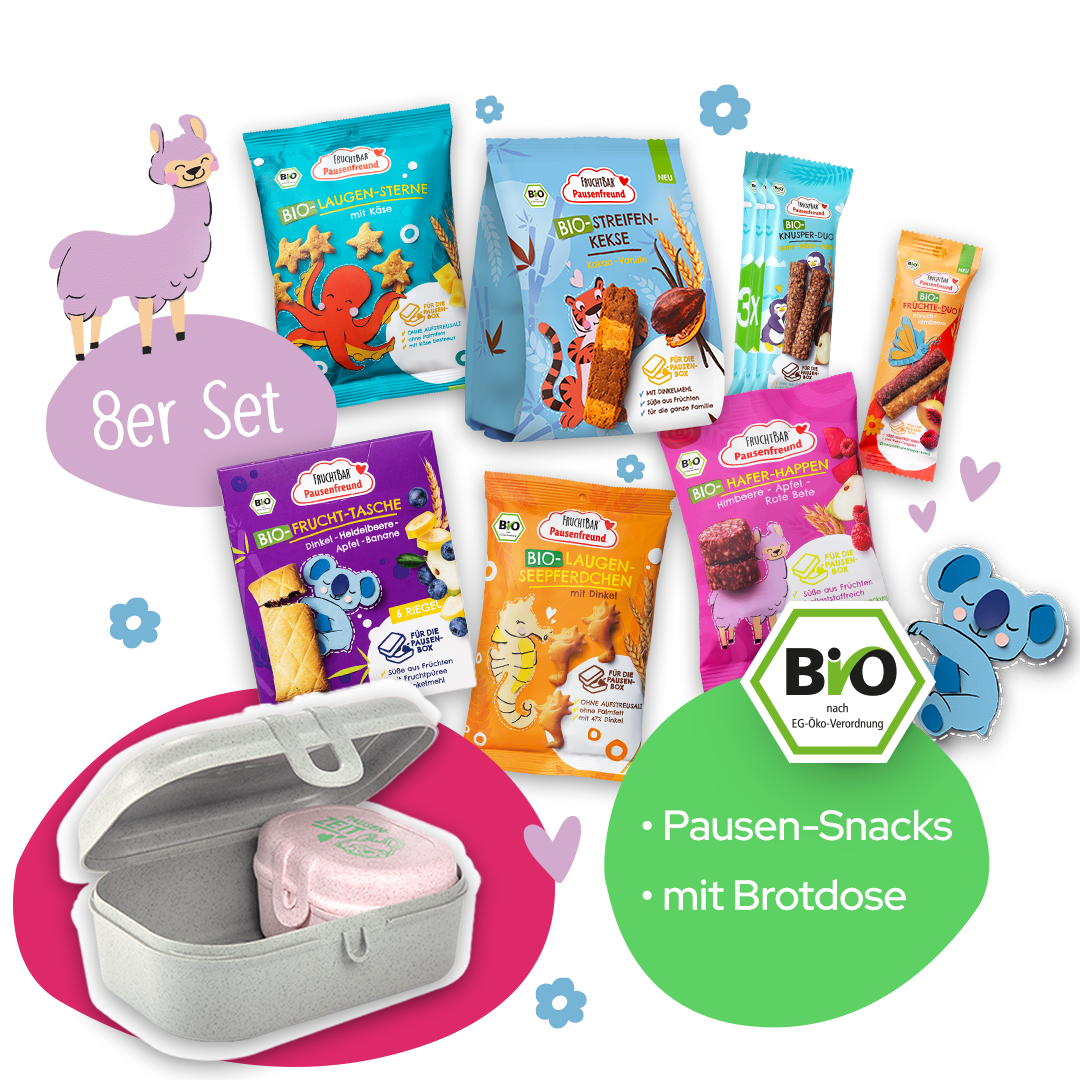 FruchtBar Pausenfreund Paket coffret goûter enfant bio dès 3 ans