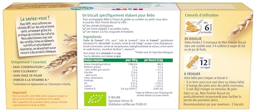 HiPP Mon Premier Biscuit Bio Bébé 6 Mois 180g x6 Vitamine B1