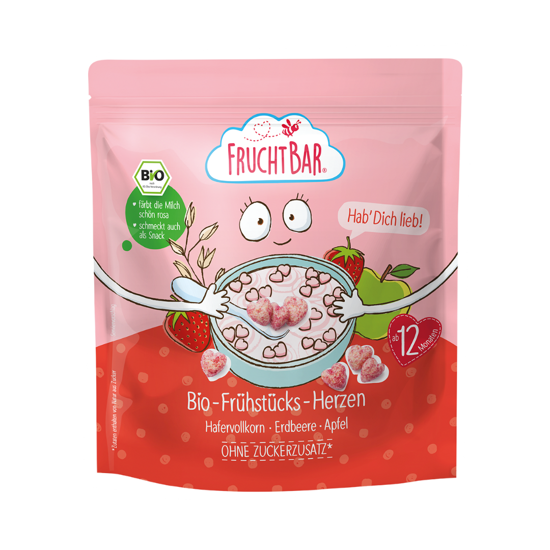 FruchtBar Bio Frühstück Hab Dich Lieb Cœurs Bébé 12 Mois