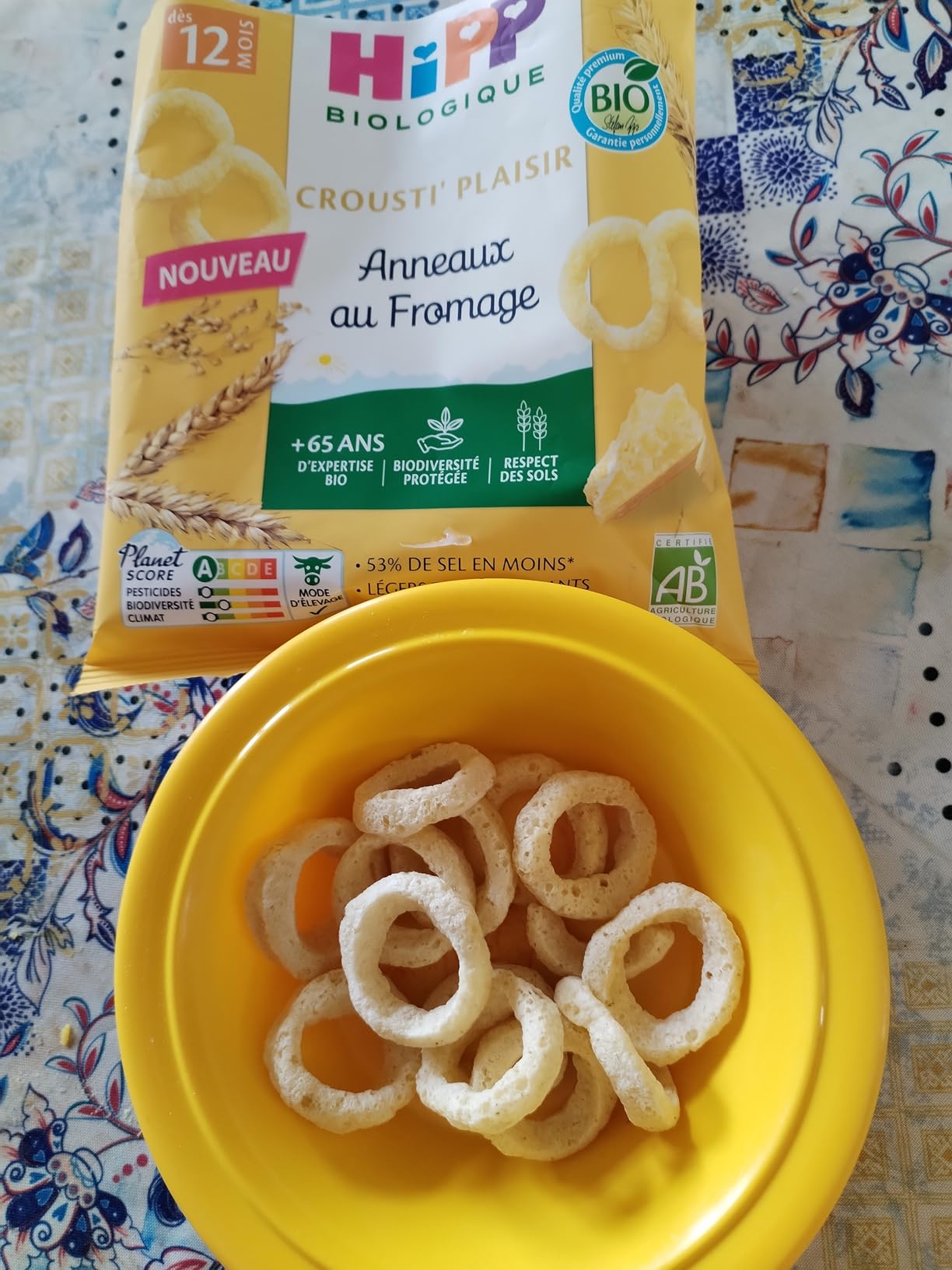 HiPP Goûters Anneaux Fromage Bio 25 g Parmesan